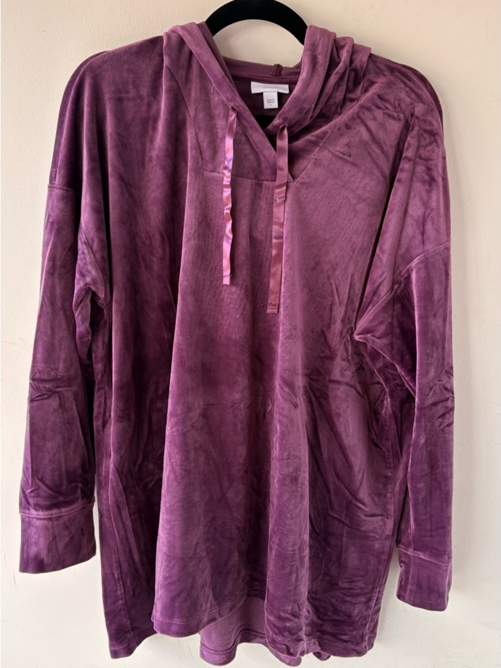 Pure Jill Plush Velvet Hoodie in Dusty Rose